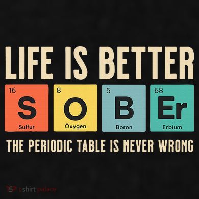 Recovery Sobriety Life Is Better Sober Periodic Table Ladies PosiCharge Tri-Blend Wicking Tank