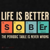Recovery Sobriety Life Is Better Sober Periodic Table Ladies PosiCharge Tri-Blend Wicking Tank thumb 2