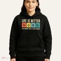 Recovery Sobriety Life Is Better Sober Periodic Table Hoodie thumb 5