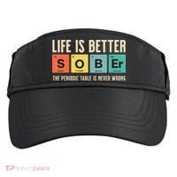 Recovery Sobriety Life Is Better Sober Periodic Table Adult Drive Performance Visor thumb 0