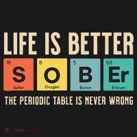 Recovery Sobriety Life Is Better Sober Periodic Table Mousepad thumb 1