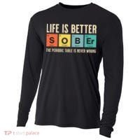 Recovery Sobriety Life Is Better Sober Periodic Table Cooling Performance Long Sleeve Crew thumb 0