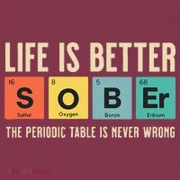 Recovery Sobriety Life Is Better Sober Periodic Table 16oz Travel Tumbler thumb 2
