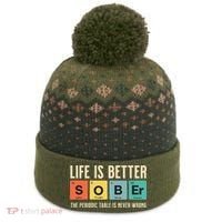 Recovery Sobriety Life Is Better Sober Periodic Table The Baniff Cuffed Pom Beanie thumb 0