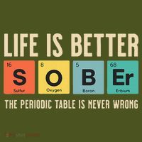 Recovery Sobriety Life Is Better Sober Periodic Table The Baniff Cuffed Pom Beanie thumb 2
