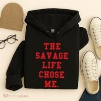 Red Savage Life Chose Me Hoodie thumb 4