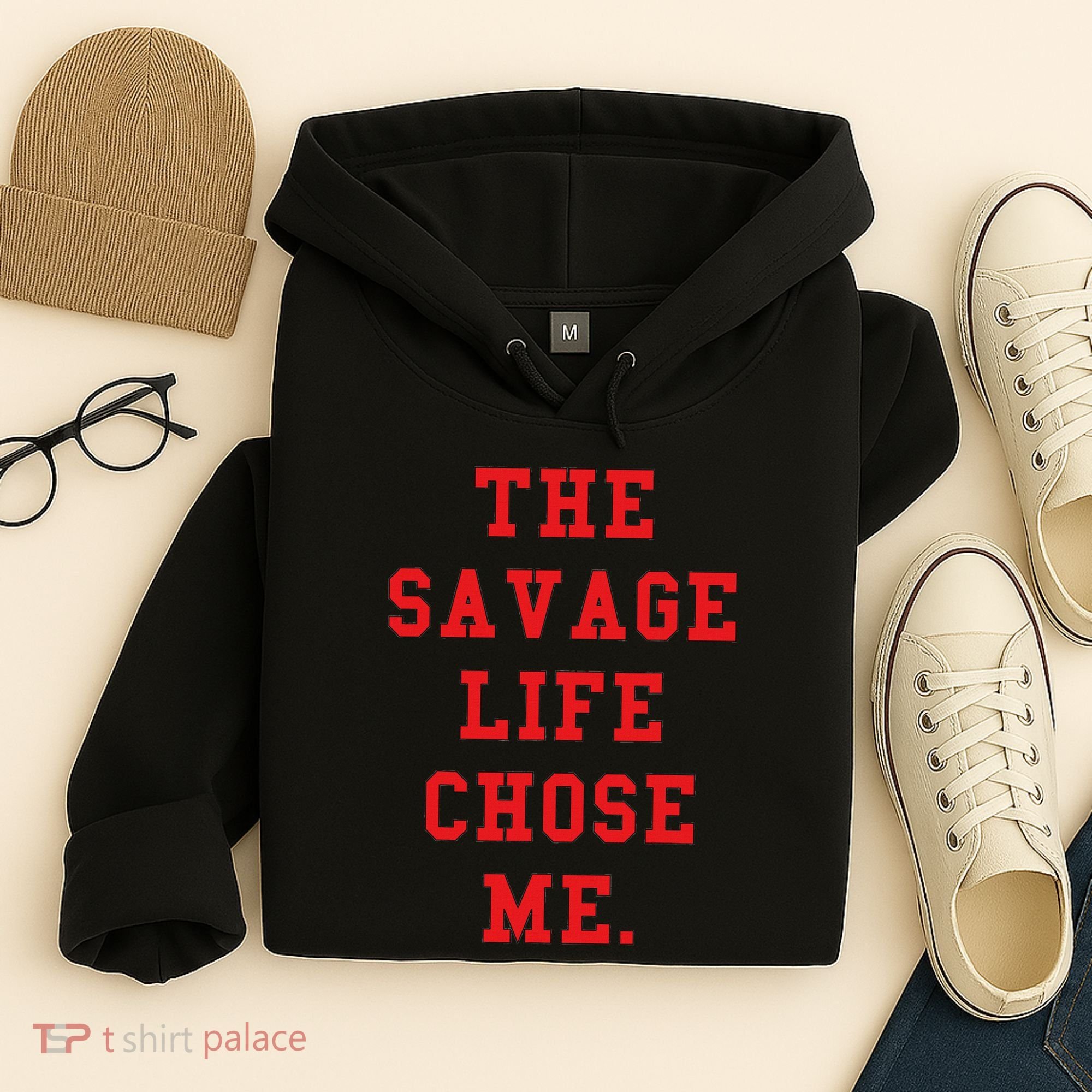 Red Savage Life Chose Me Hoodie