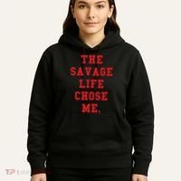 Red Savage Life Chose Me Hoodie thumb 5