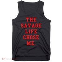 Red Savage Life Chose Me Tank Top thumb 0