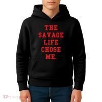 Red Savage Life Chose Me Kids Hoodie thumb 4