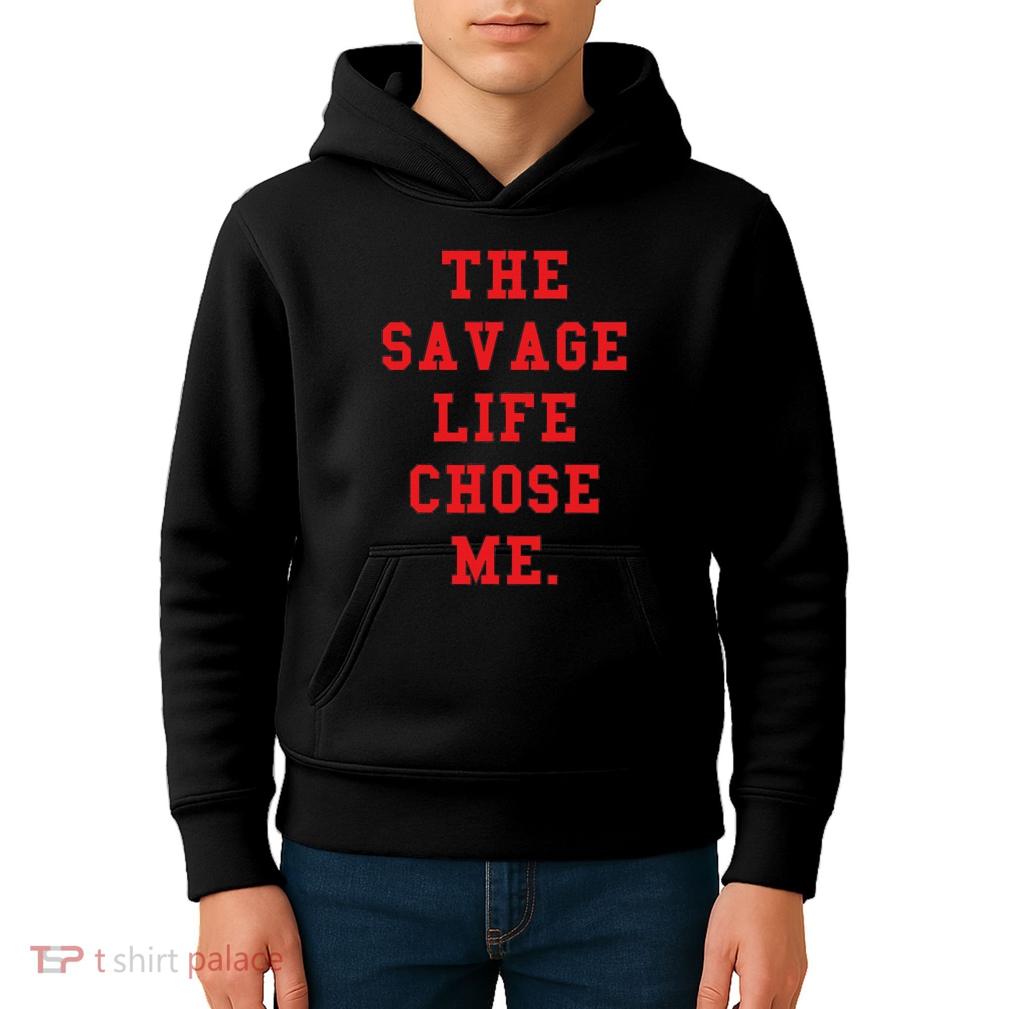 Red Savage Life Chose Me Kids Hoodie