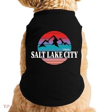 Retro Salt Lake City Utah Doggie Tank