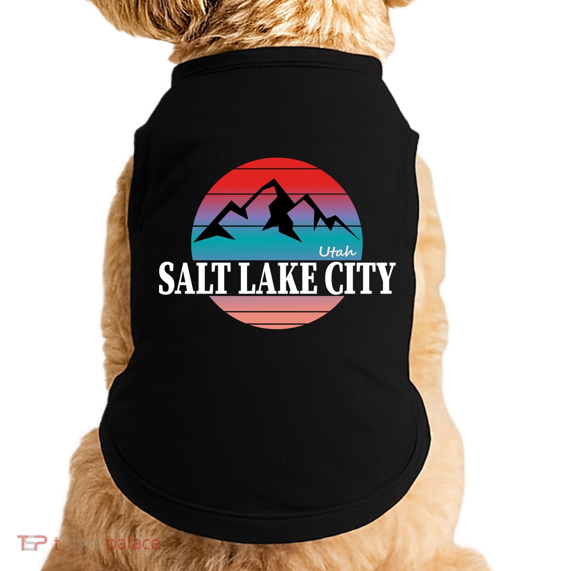 Retro Salt Lake City Utah Doggie Tank