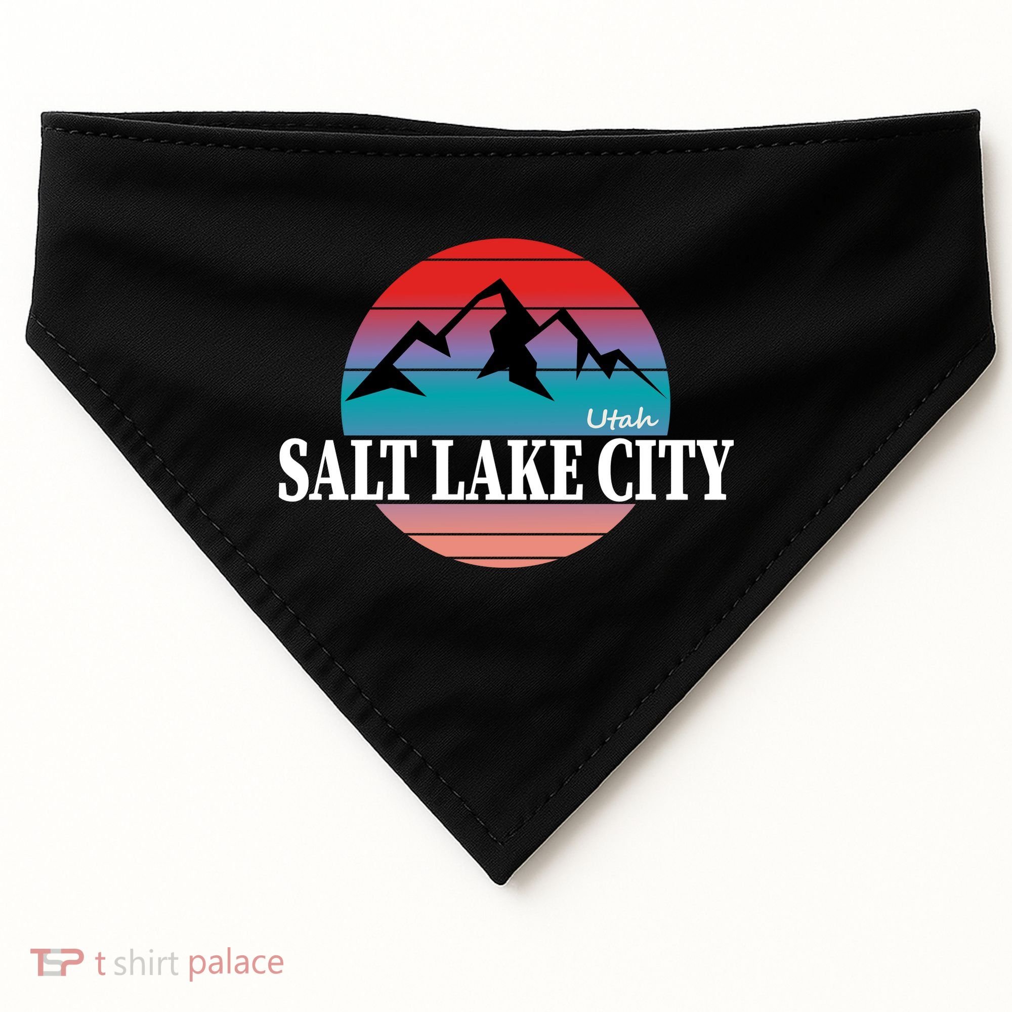 Retro Salt Lake City Utah USA-Made Doggie Bandana