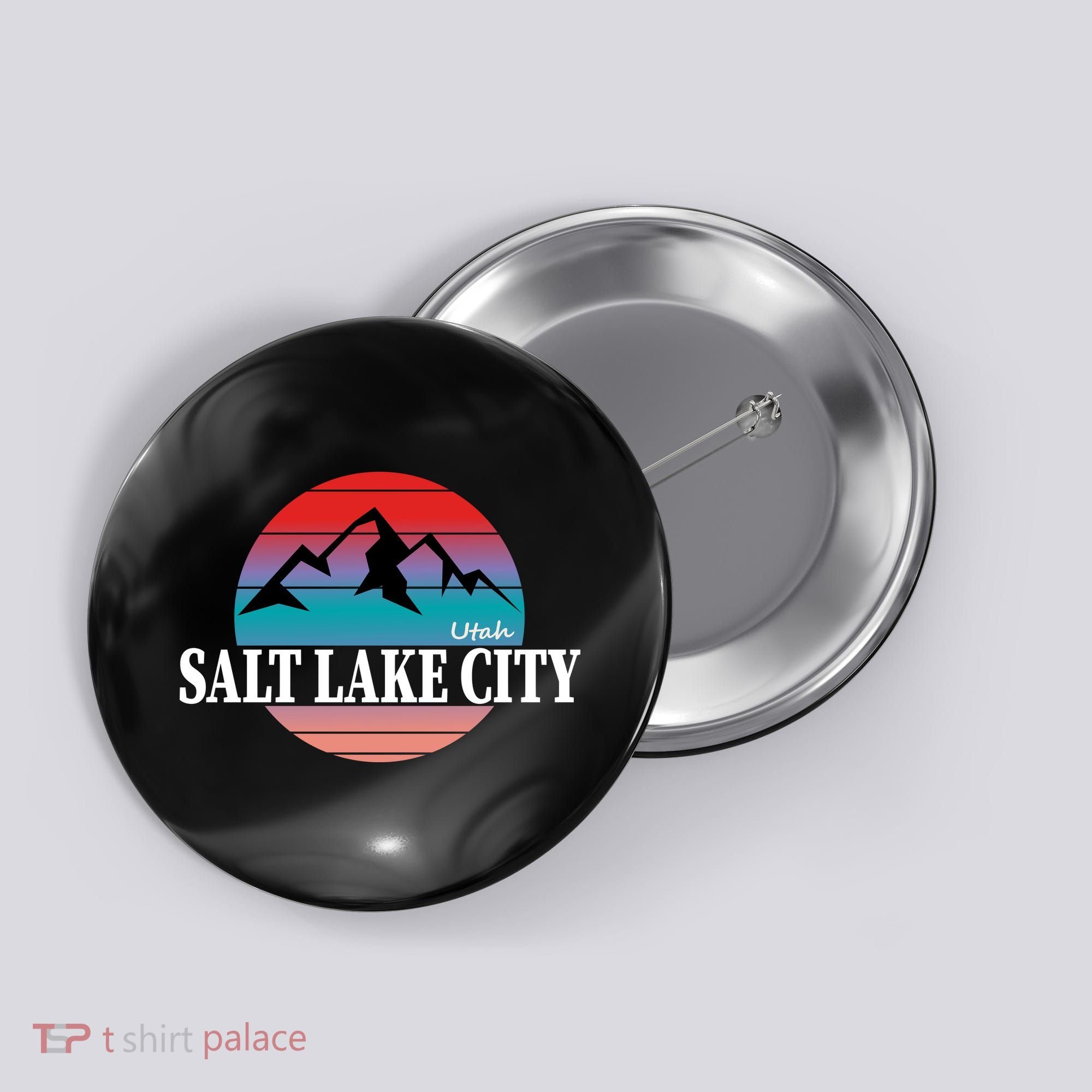 Retro Salt Lake City Utah Button