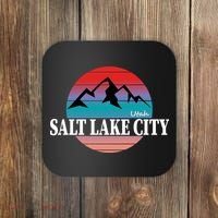 Retro Salt Lake City Utah Coaster thumb 0