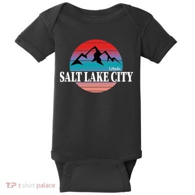 Retro Salt Lake City Utah Baby Bodysuit