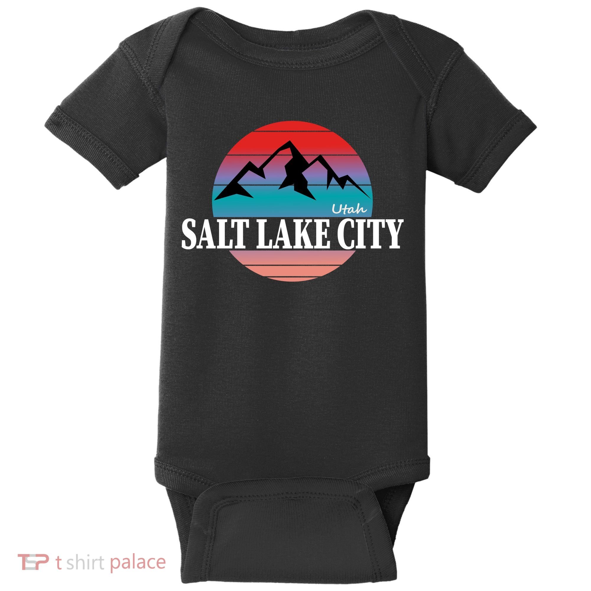 Retro Salt Lake City Utah Baby Bodysuit