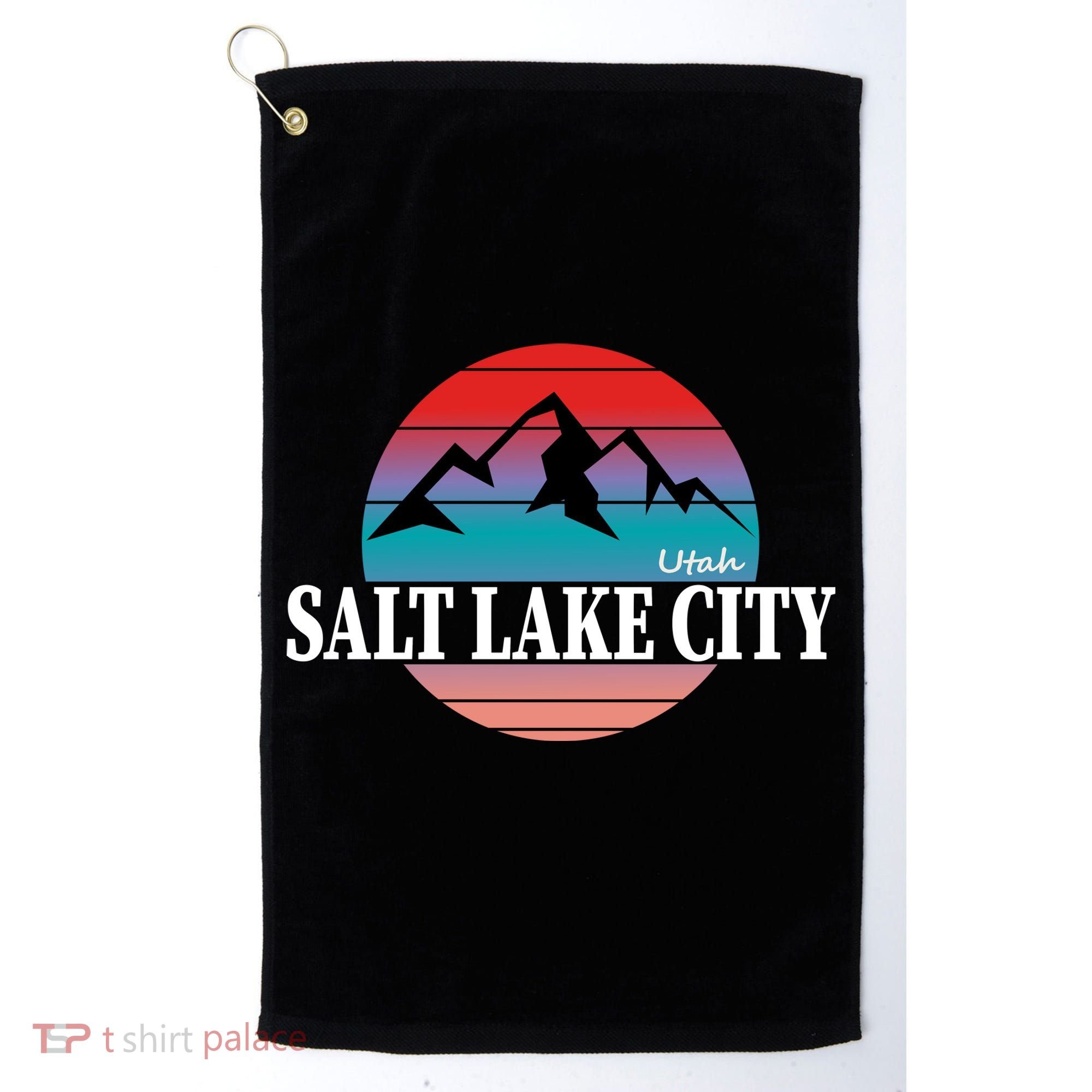 Retro Salt Lake City Utah Golf Towel