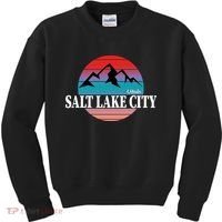 Retro Salt Lake City Utah Kids Sweatshirt thumb 0