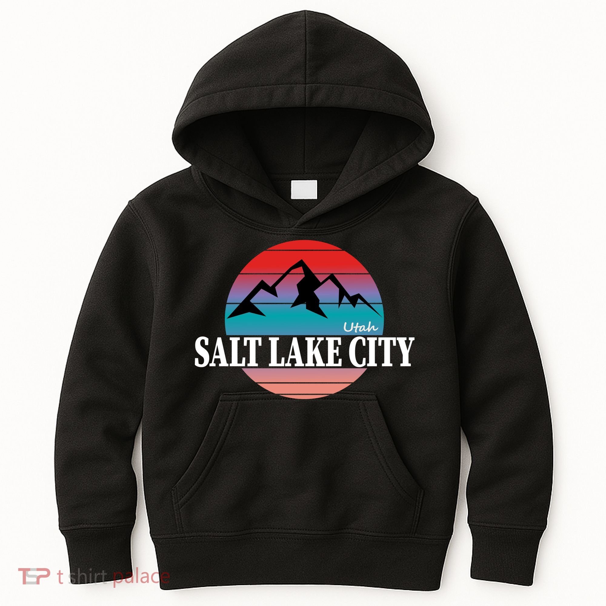 Retro Salt Lake City Utah Kids Hoodie