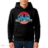 Retro Salt Lake City Utah Kids Hoodie thumb 4