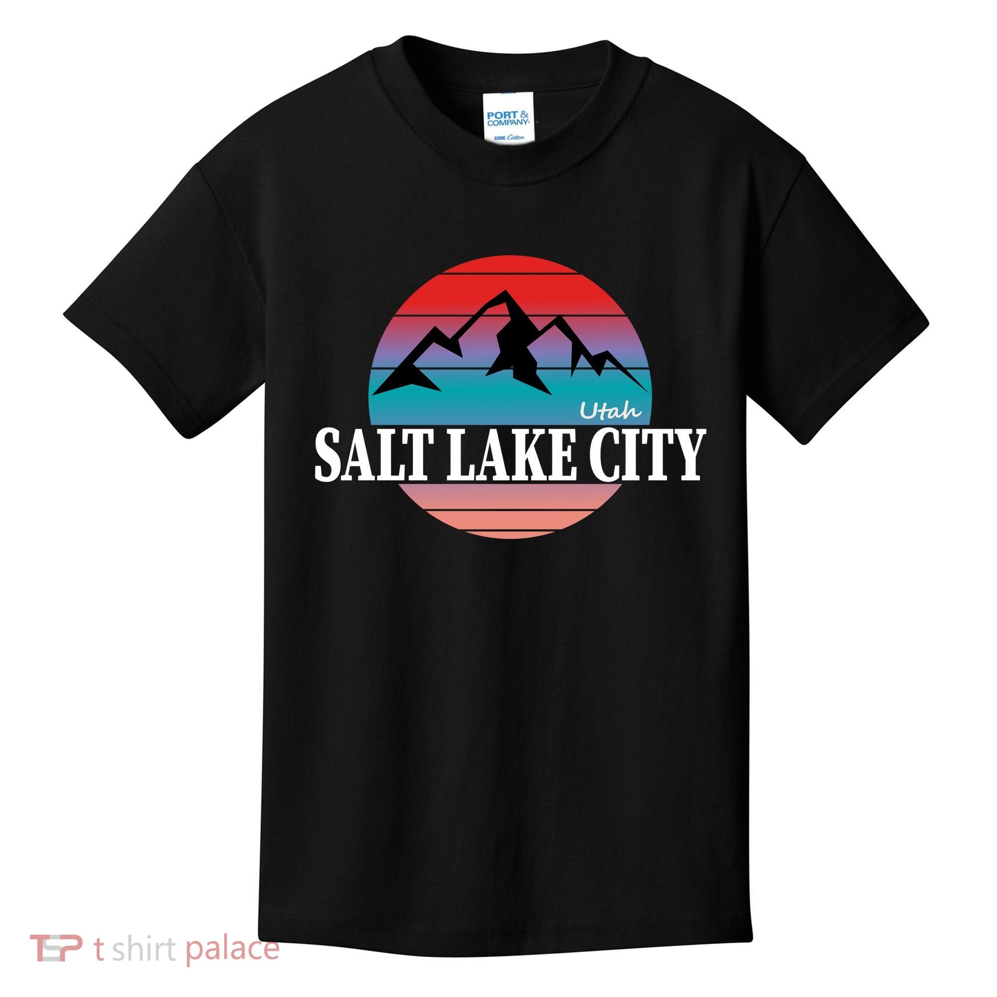 Retro Salt Lake City Utah Kids T-Shirt