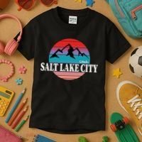 Retro Salt Lake City Utah Kids T-Shirt thumb 3