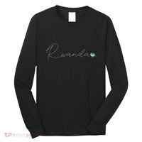 Rwanda Simple Love Rwandan Flag Heart On Rwanda Long Sleeve Shirt thumb 0