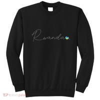 Rwanda Simple Love Rwandan Flag Heart On Rwanda Sweatshirt thumb 0