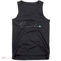 Rwanda Simple Love Rwandan Flag Heart On Rwanda Tank Top thumb 0