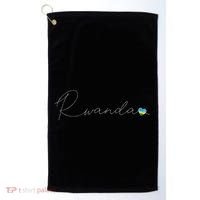 Rwanda Simple Love Rwandan Flag Heart On Rwanda Golf Towel thumb 0