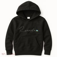 Rwanda Simple Love Rwandan Flag Heart On Rwanda Kids Hoodie thumb 0