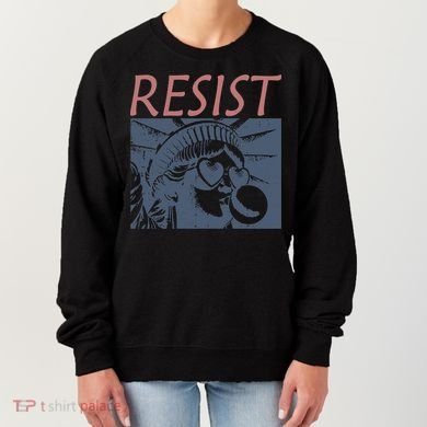 Resist Statue Liberty Bubblegum Protest Equality Women's Sweatshirt