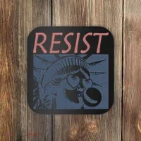 Resist Statue Liberty Bubblegum Protest Equality Coaster thumb 0