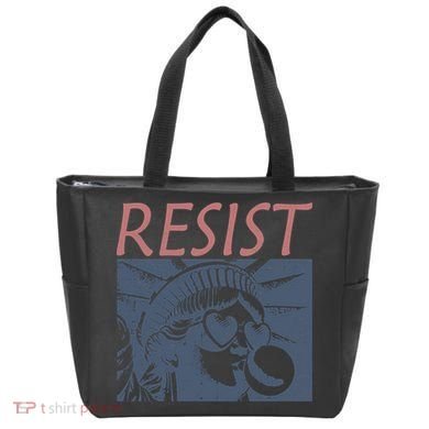 Resist Statue Liberty Bubblegum Protest Equality Tote Bag