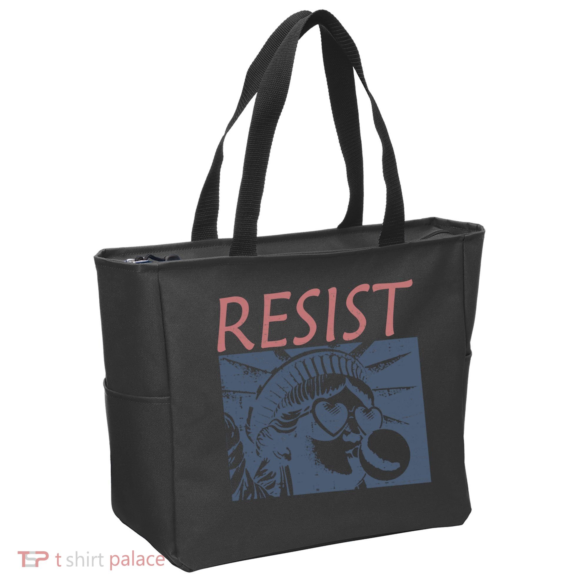 Resist Statue Liberty Bubblegum Protest Equality Tote Bag