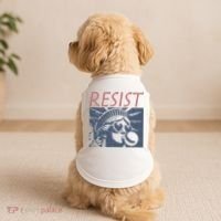 Resist Statue Liberty Bubblegum Protest Equality Doggie Tank thumb 2