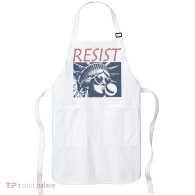 Resist Statue Liberty Bubblegum Protest Equality Apron