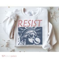 Resist Statue Liberty Bubblegum Protest Equality Sweatshirt thumb 2