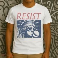 Resist Statue Liberty Bubblegum Protest Equality T-Shirt thumb 3