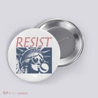 Resist Statue Liberty Bubblegum Protest Equality Button thumb 0