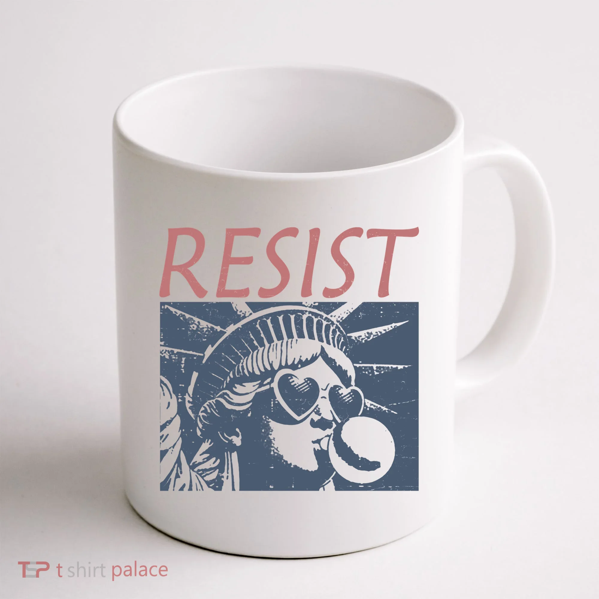 Resist Statue Liberty Bubblegum Protest Equality Coffee Mug