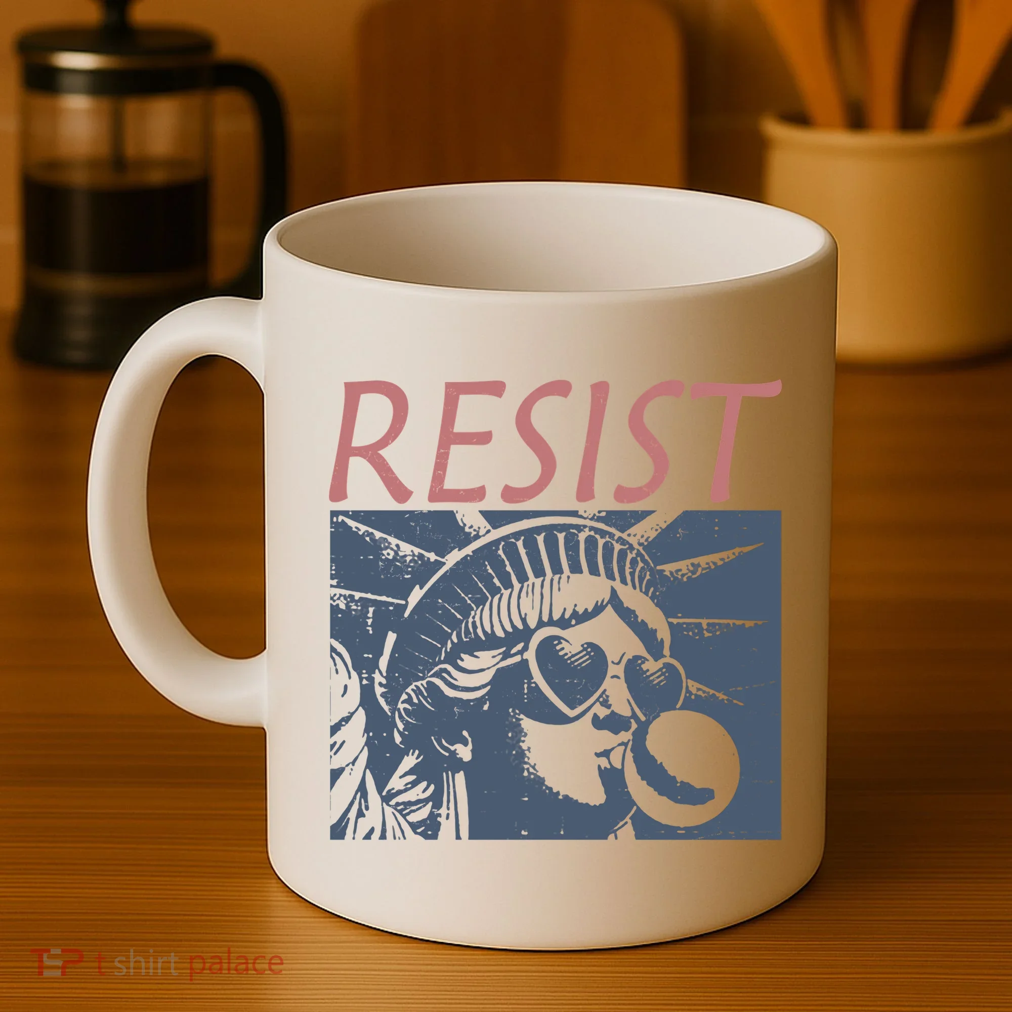 Resist Statue Liberty Bubblegum Protest Equality Coffee Mug