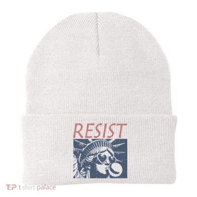 Resist Statue Liberty Bubblegum Protest Equality Beanie