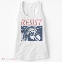 Resist Statue Liberty Bubblegum Protest Equality Women's Tank Top thumb 0
