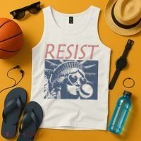 Resist Statue Liberty Bubblegum Protest Equality Tank Top thumb 4