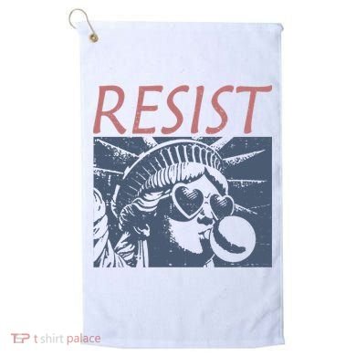Resist Statue Liberty Bubblegum Protest Equality Golf Towel