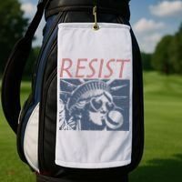 Resist Statue Liberty Bubblegum Protest Equality Golf Towel thumb 2