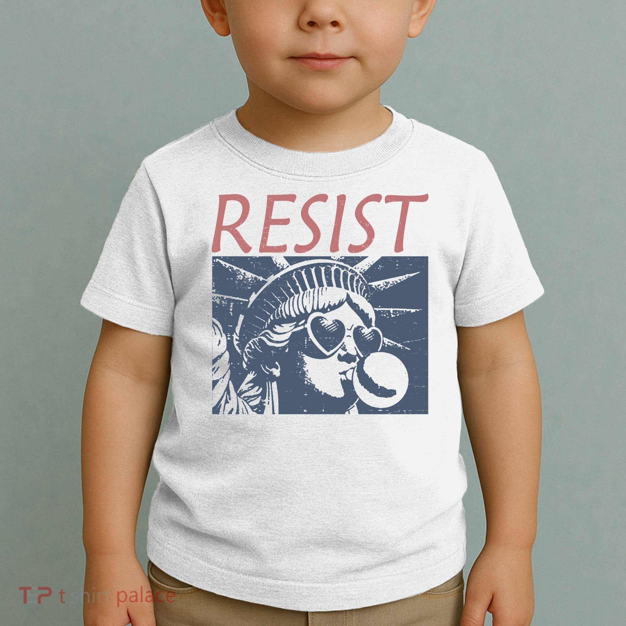Resist Statue Liberty Bubblegum Protest Equality Toddler T-Shirt